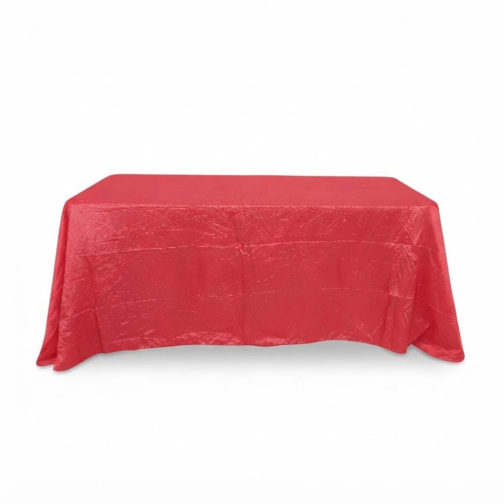 Mantel rectangular grande corrugado — Rojo