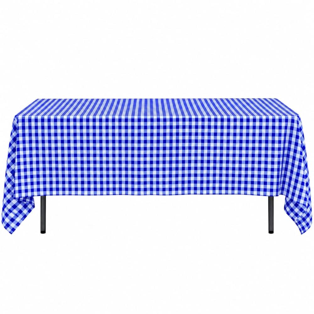 Mantel rectangular sencillo — Cuadros azul y blanco