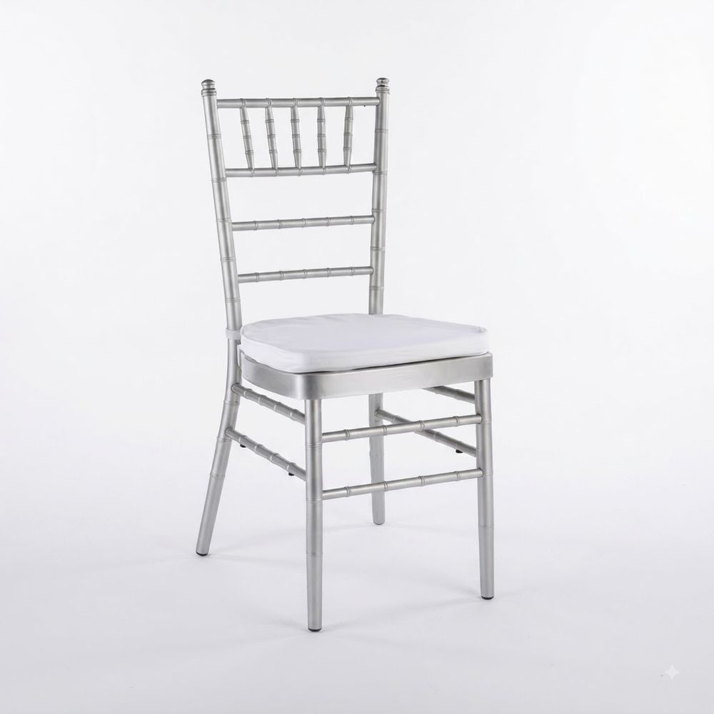 Silla Tiffany Baja — Plateada