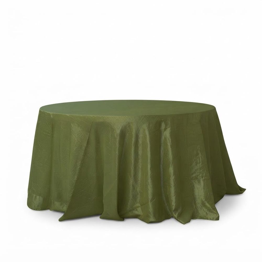 Mantel redondo 60" corrugado — Verde olivo
