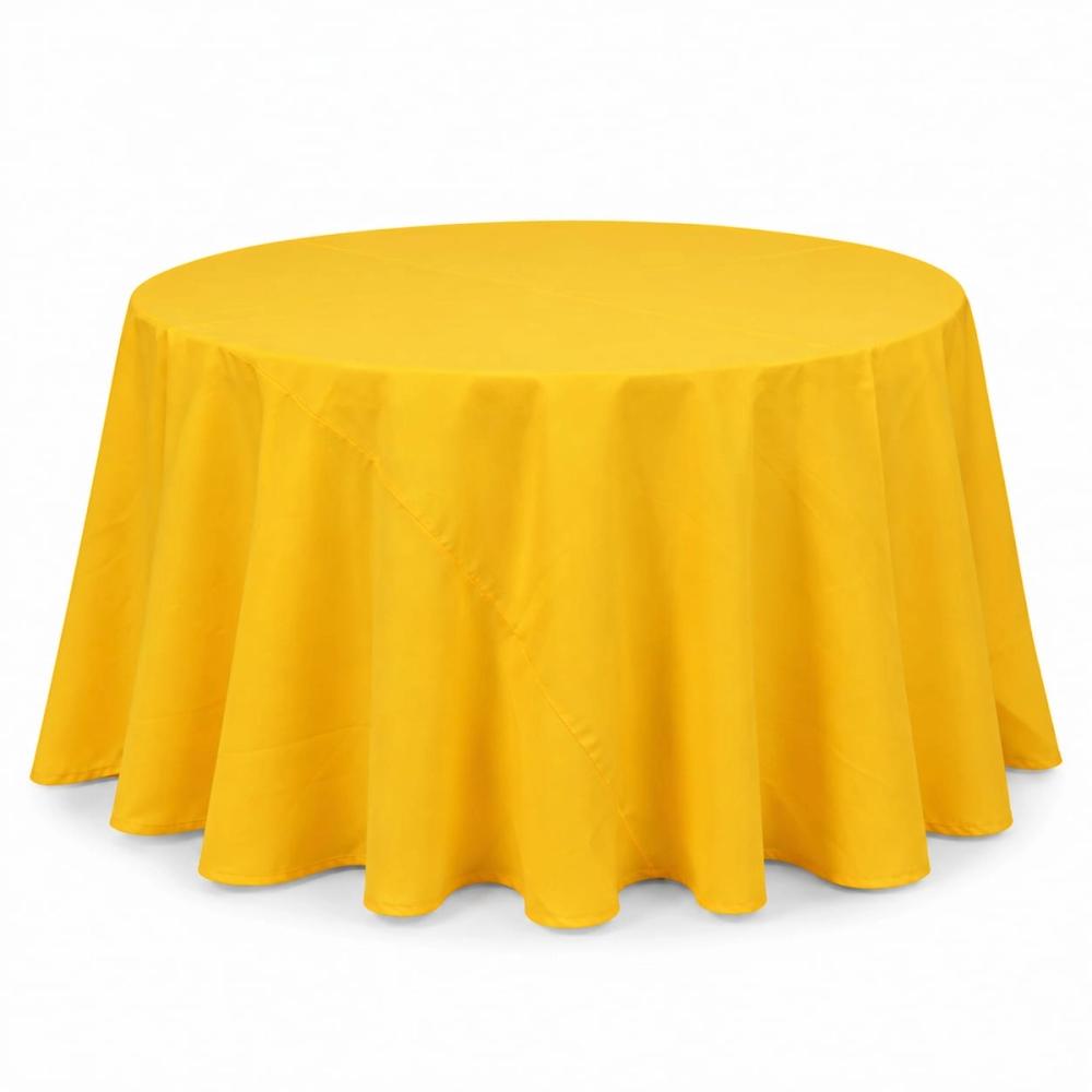 Mantel redondo 60" liso — Amarilla