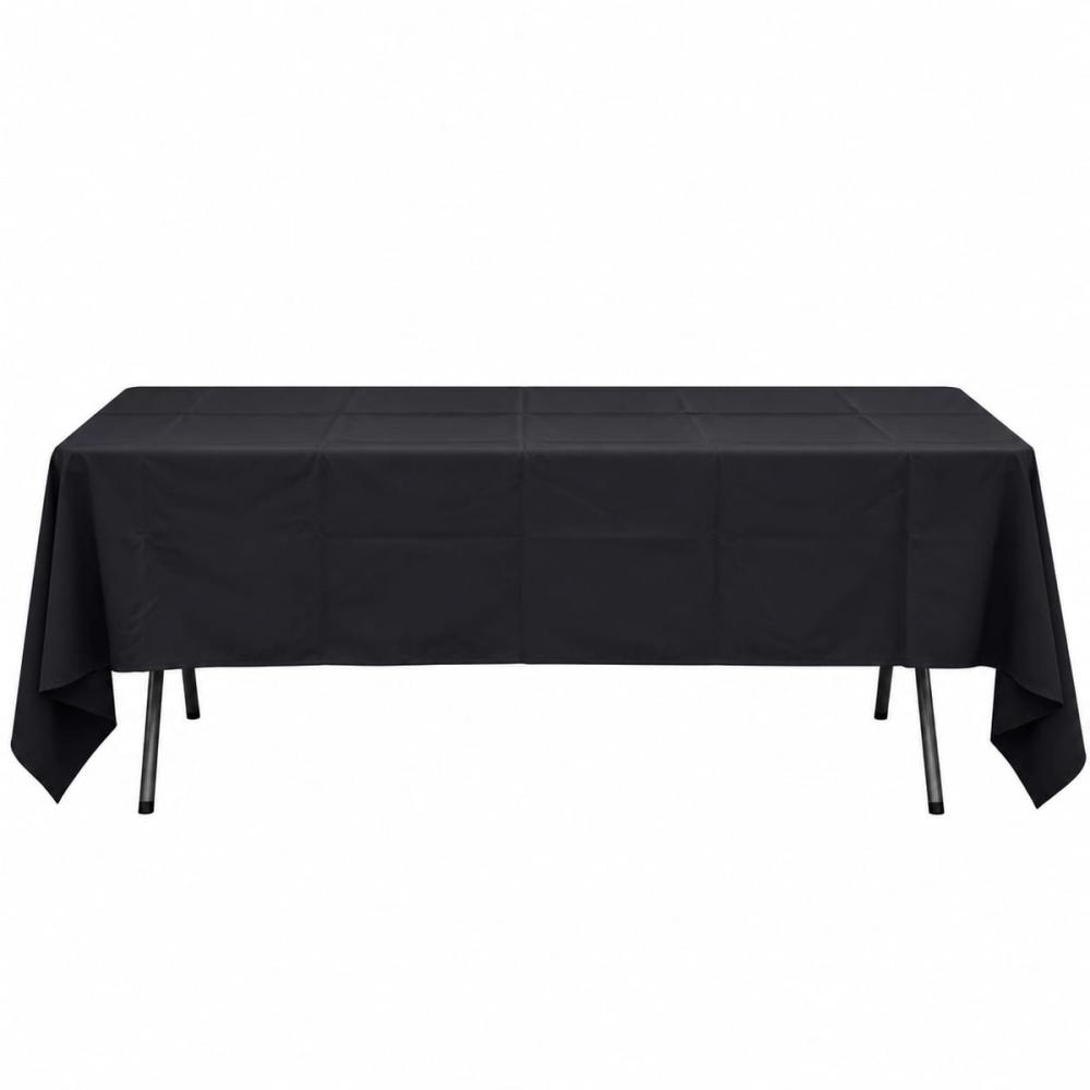 Mantel rectangular sencillo — Negro