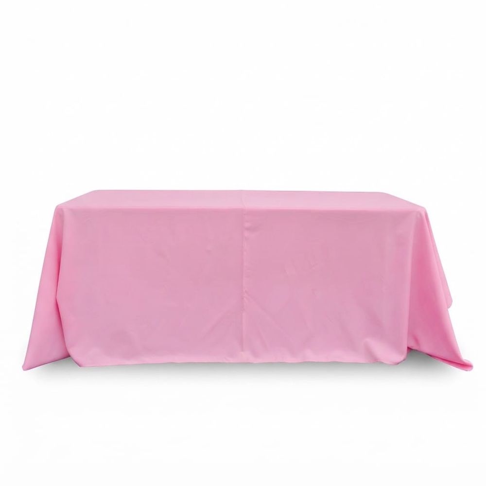 Mantel rectangular grande liso — Rosado pastel