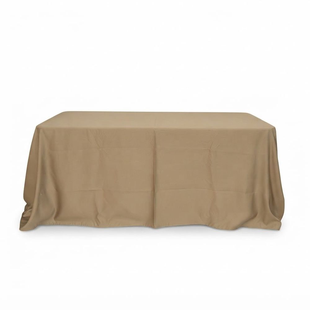 Mantel rectangular grande liso — Verde olivo