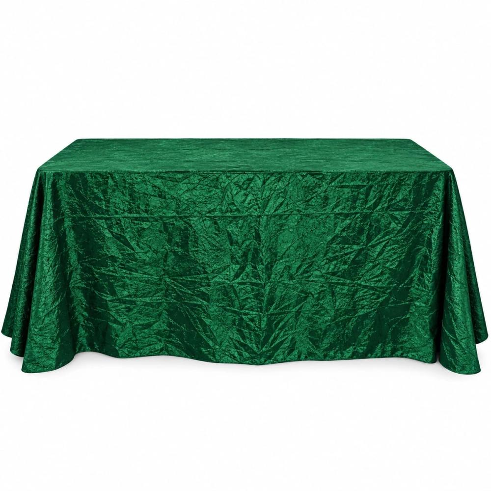 Mantel rectangular grande corrugado — Verde esmeralda