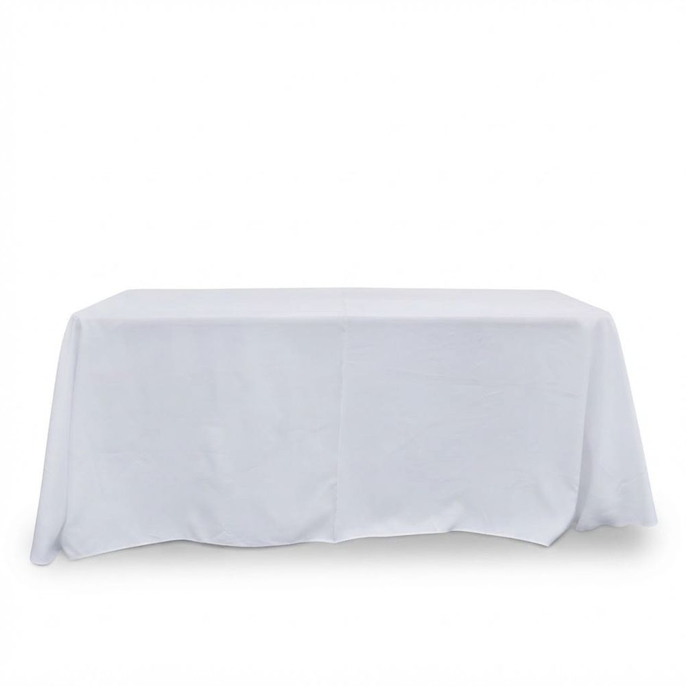 Mantel rectangular grande liso — Blanco