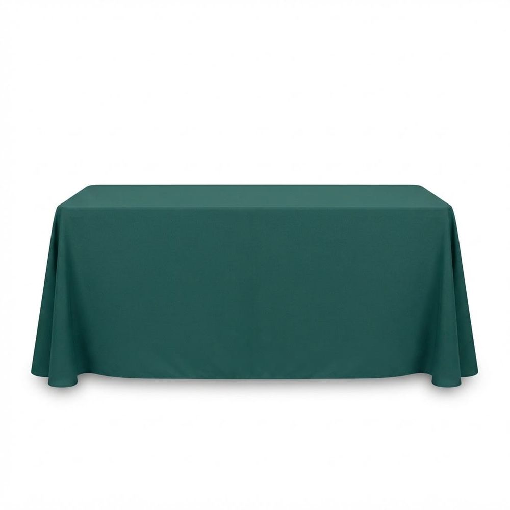 Mantel rectangular grande liso — Verde oscuro