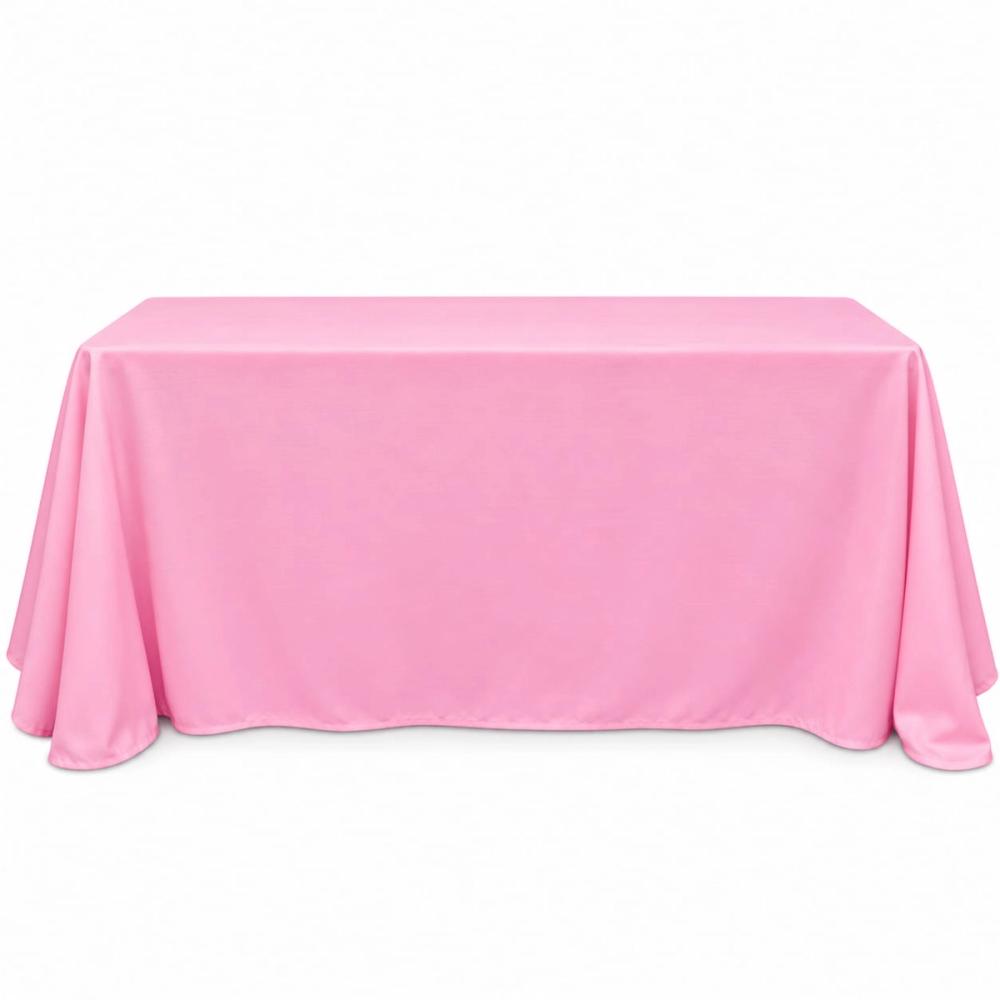 Mantel rectangular grande liso — Rosado pastel