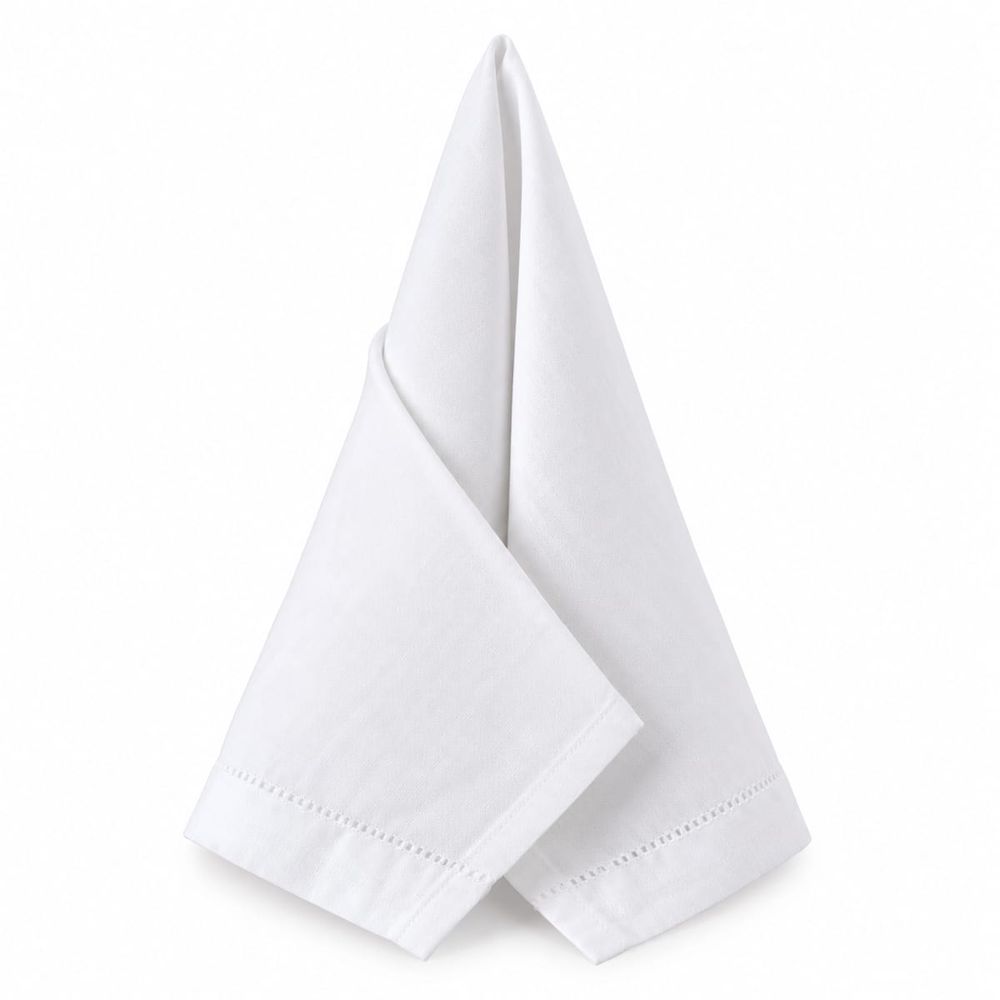 Servilleta de tela — Blanco con vainica