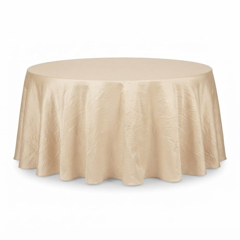 Mantel redondo 60" corrugado — Crema claro