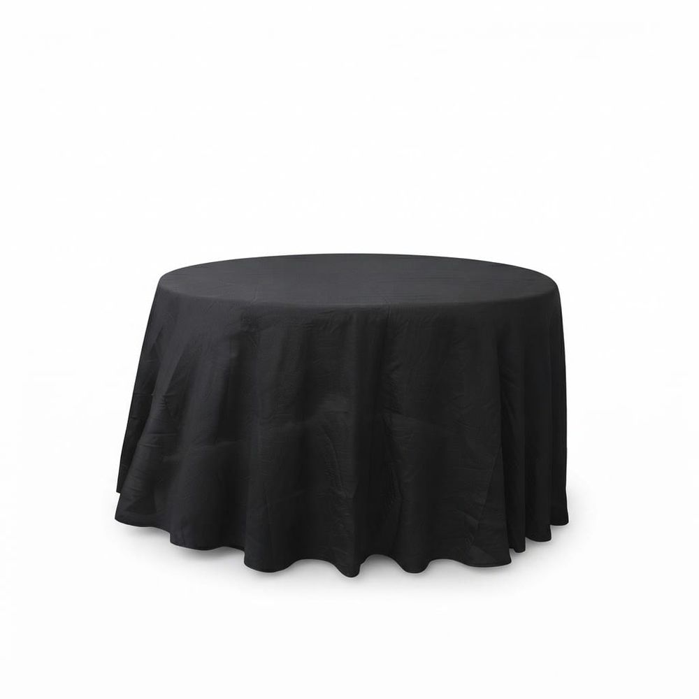 Mantel redondo 60" corrugado — Negro