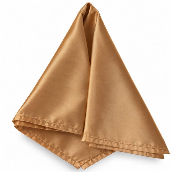 Servilleta de satín dorada con brillo
