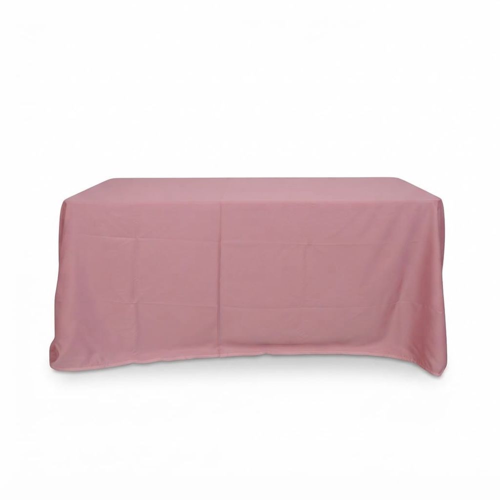 Mantel rectangular grande liso — Rosa viejo