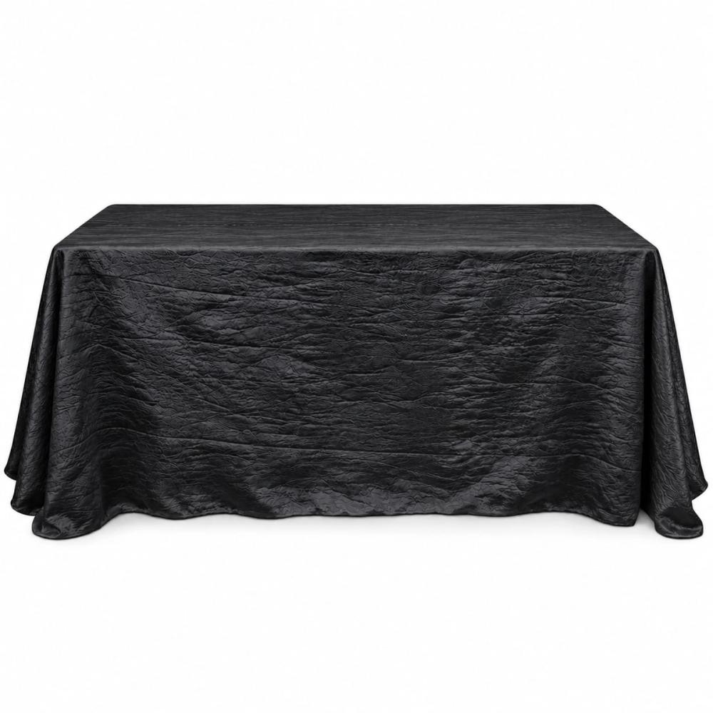Mantel rectangular grande corrugado — Negro