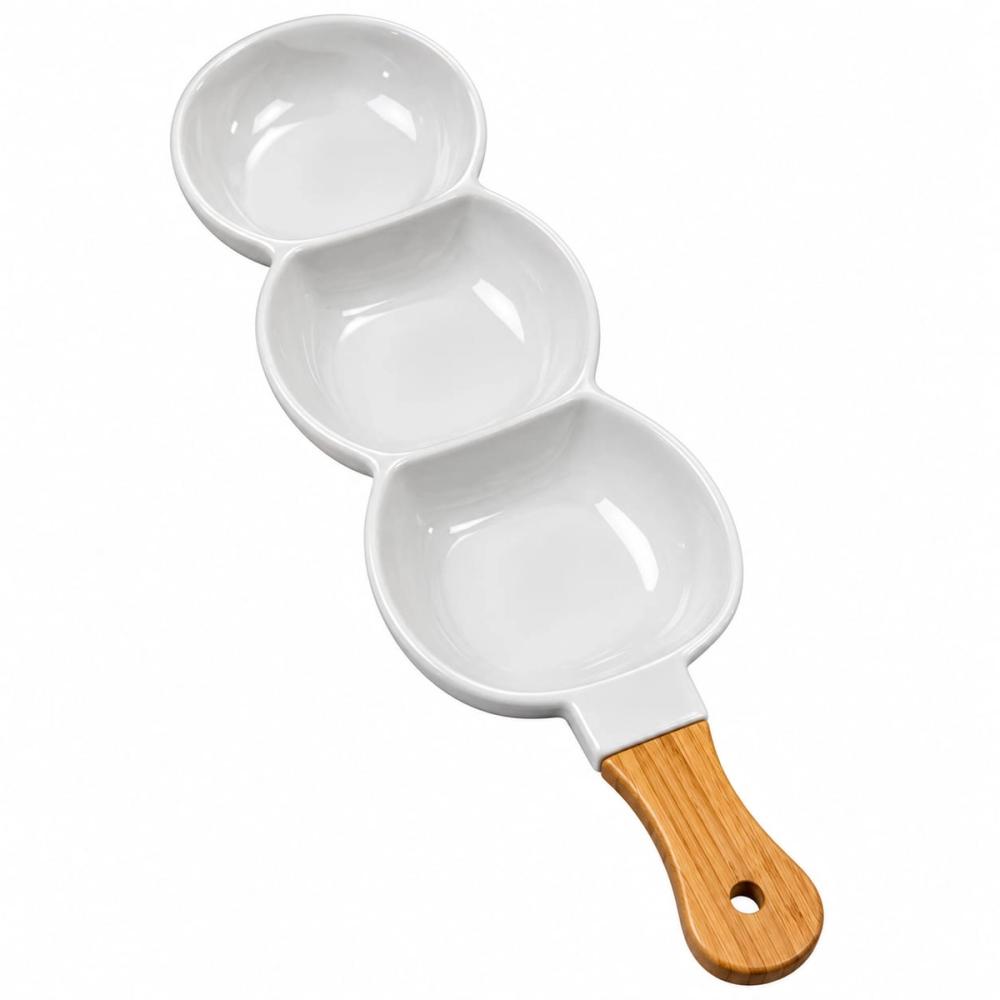 Bandeja blanca dividida