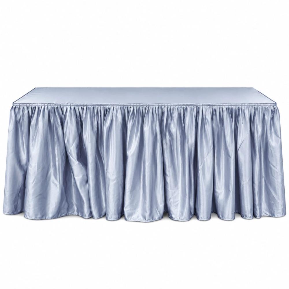 Rucha para mesa rectangular — Plateado satinado