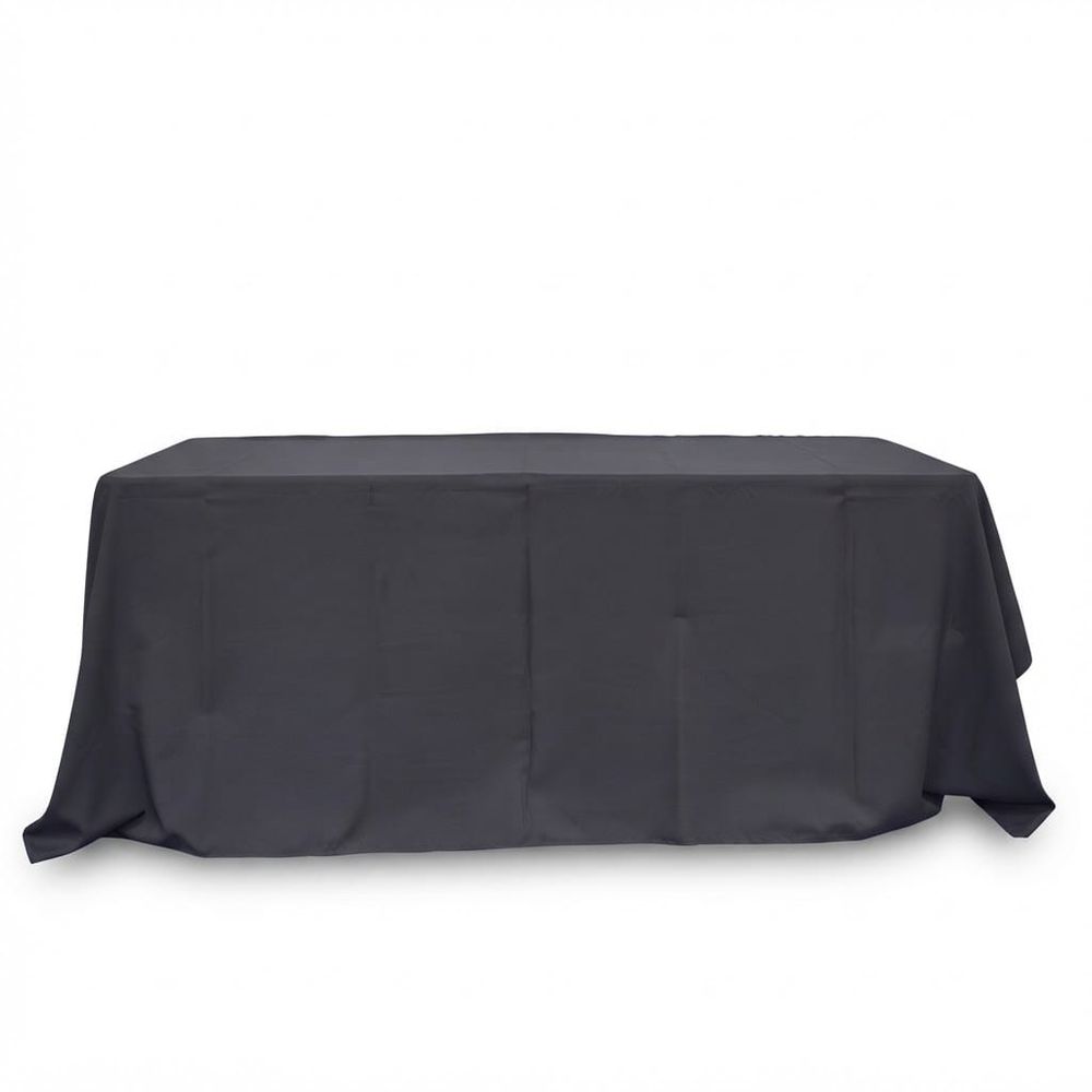 Mantel rectangular grande liso — Negro
