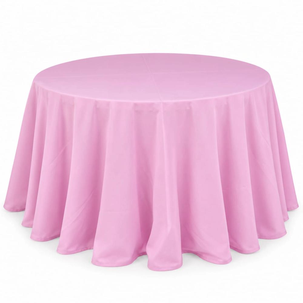 Mantel redondo 60" liso — Rosa pastel