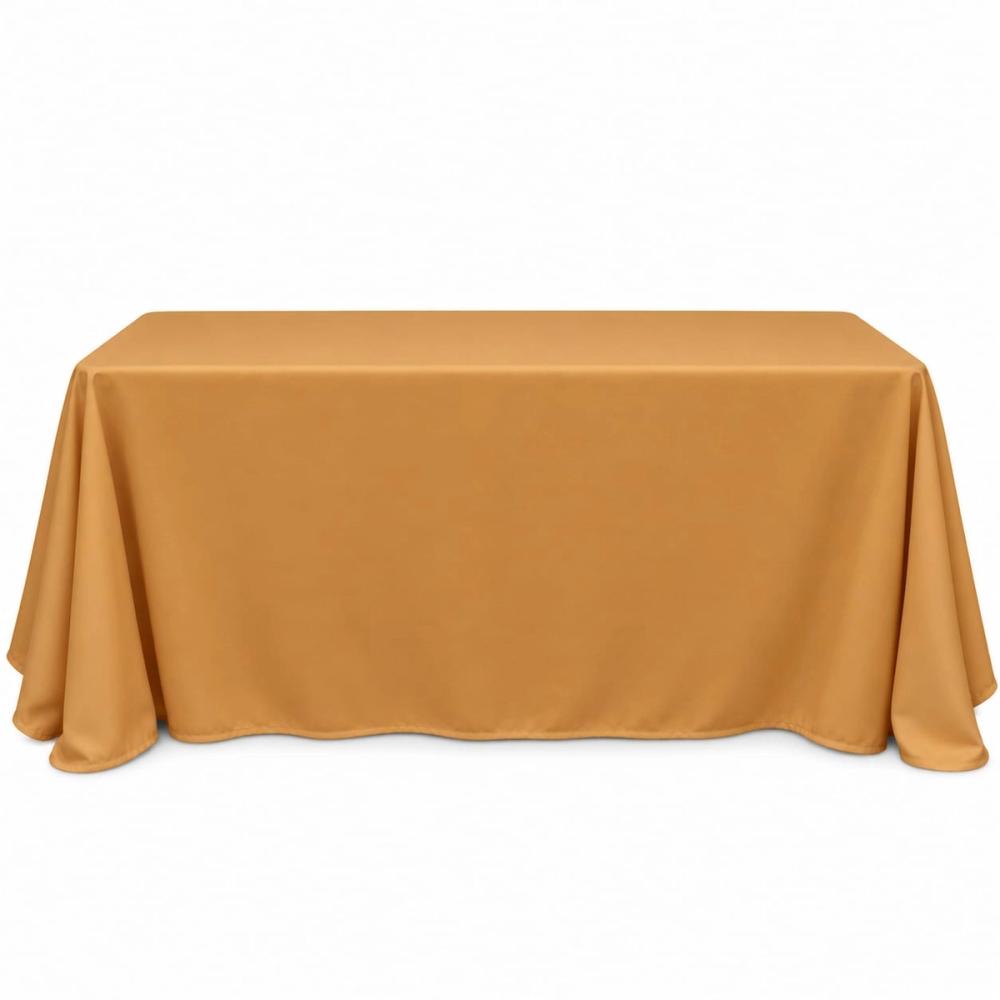 Mantel rectangular grande liso — Dorado