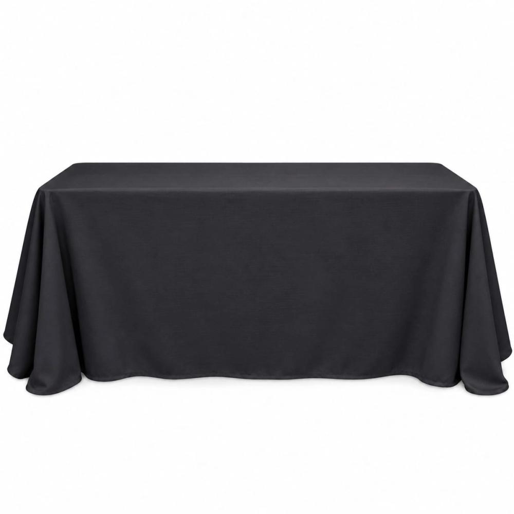 Mantel rectangular grande liso — Negro