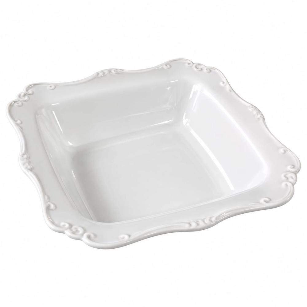 Bowl cuadrado con borde decorado
