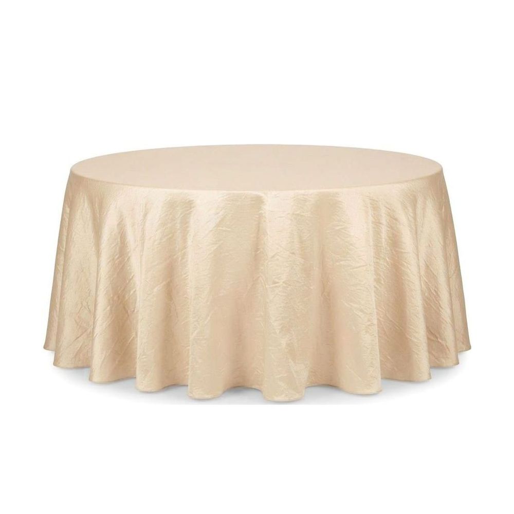 Mantel redondo 60" corrugado — Crema claro