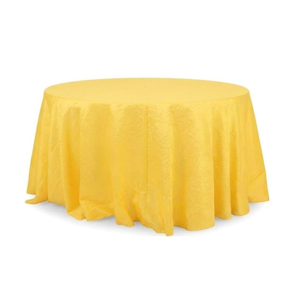 Mantel redondo 60" corrugado — Amarillo