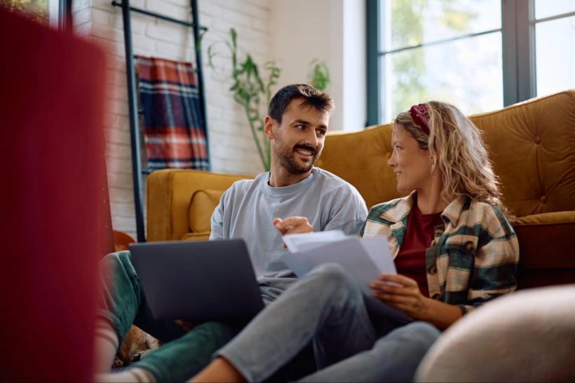 A couple having a discussion