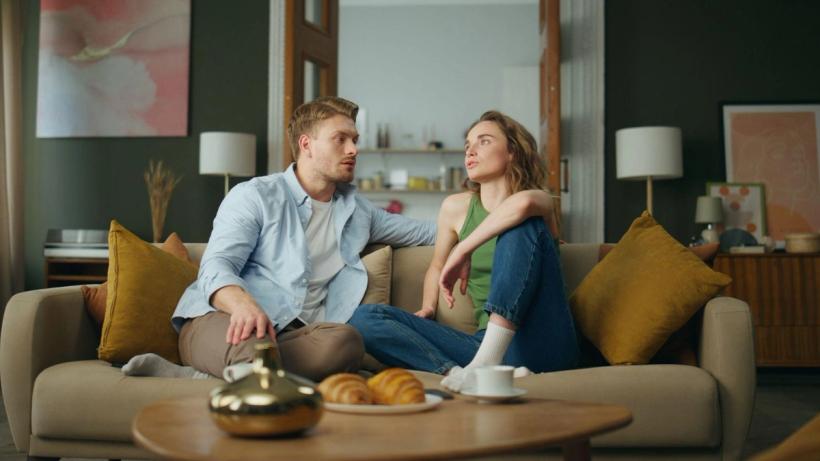 A couple having a discussion about STDs