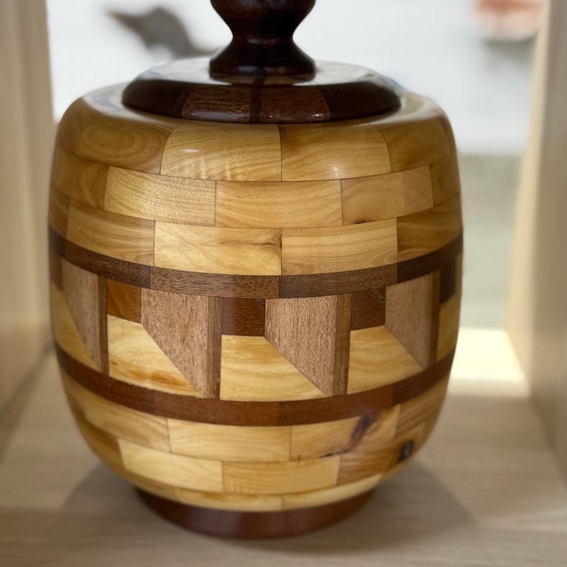 3D Vessell, handcrafted in recycled timbers by Clifford Smith, available at Straddievarious Brisbane art gallery