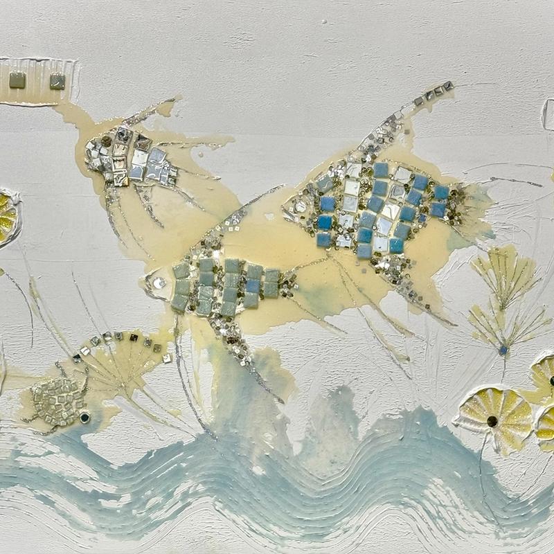 Fish At Play by Chris Huber Fine Art, available at Straddievarious Brisbane art gallery