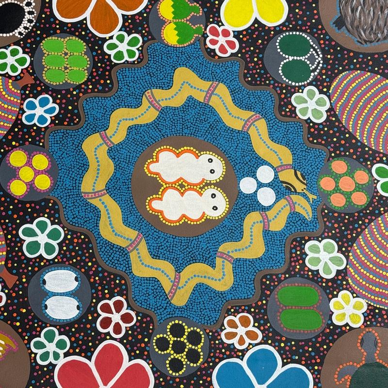 Collecting Bush Tuckers by Louise Cox by Gooniyandi Artists, available at Straddievarious Brisbane art gallery