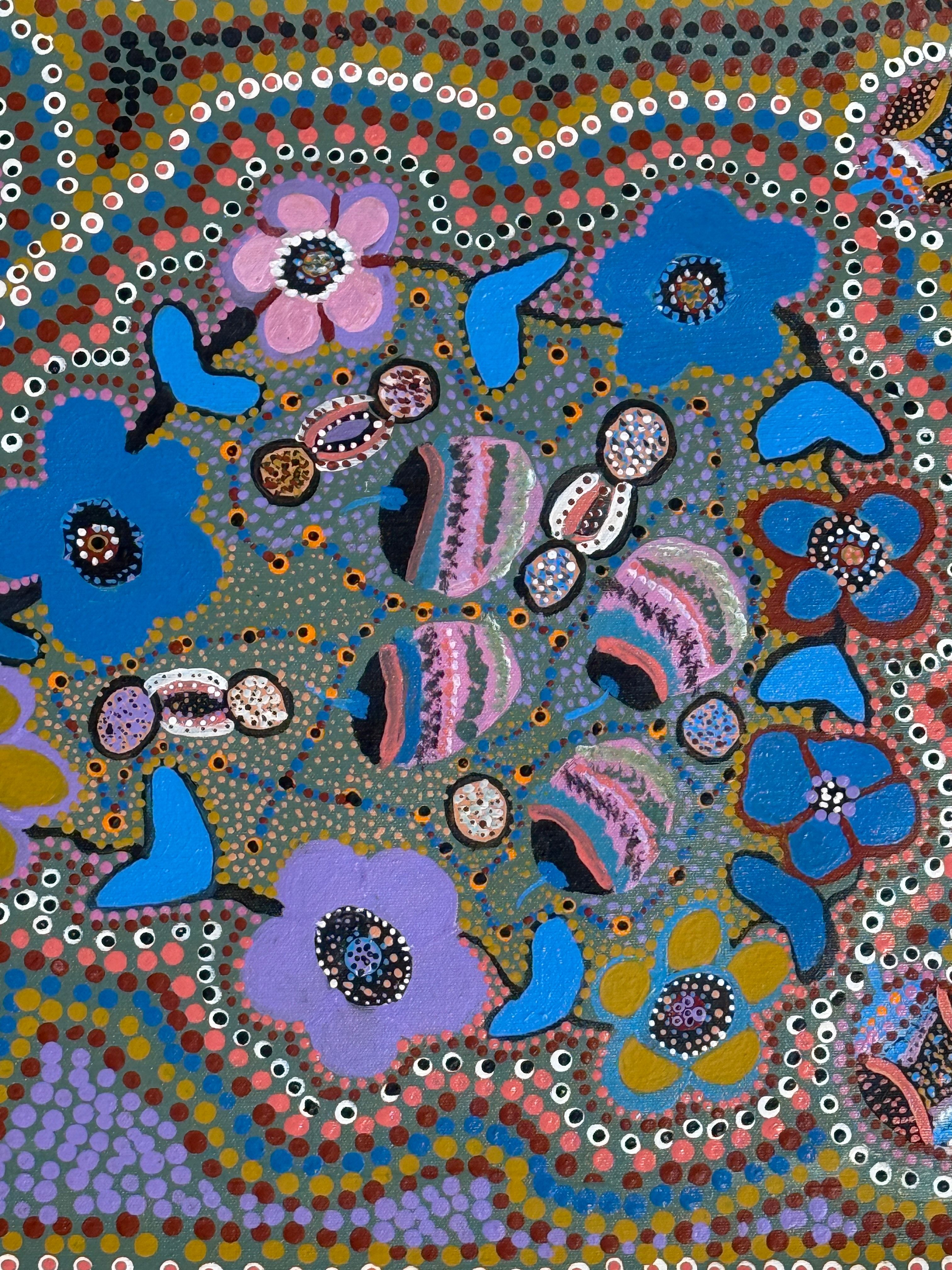 Flowers and Seeds on Gooniyandi Country by Barbara Cox by Gooniyandi Artists, available at Straddievarious Brisbane art gallery