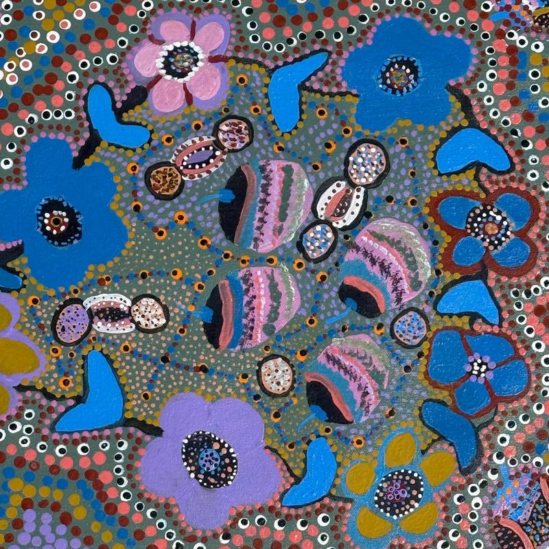 Flowers and Seeds on Gooniyandi Country by Barbara Cox by Gooniyandi Artists, available at Straddievarious Brisbane art gallery