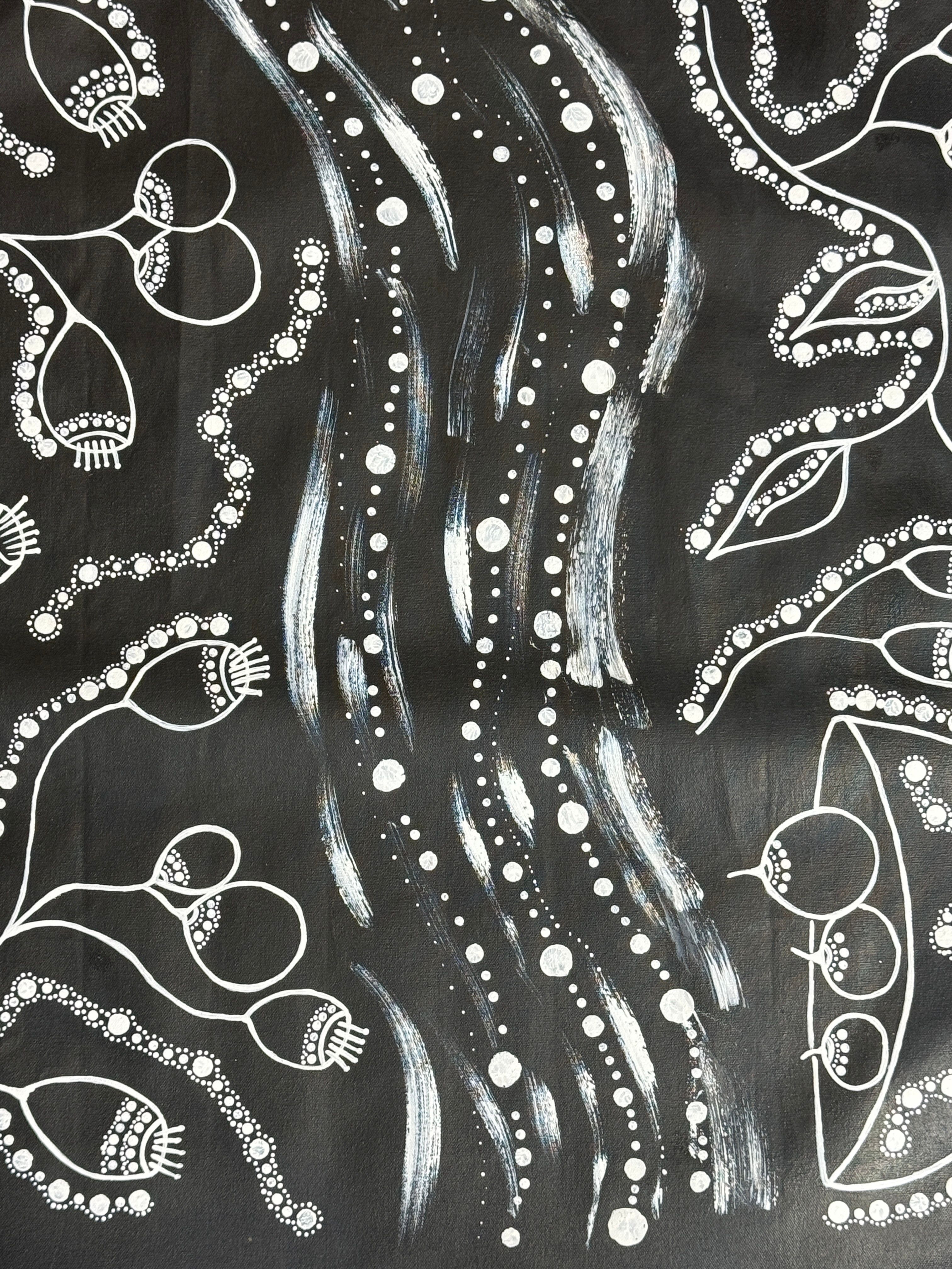Bush Coconut (Barlabi) by Priscilla Gordon by Gooniyandi Artists, available at Straddievarious Brisbane art gallery