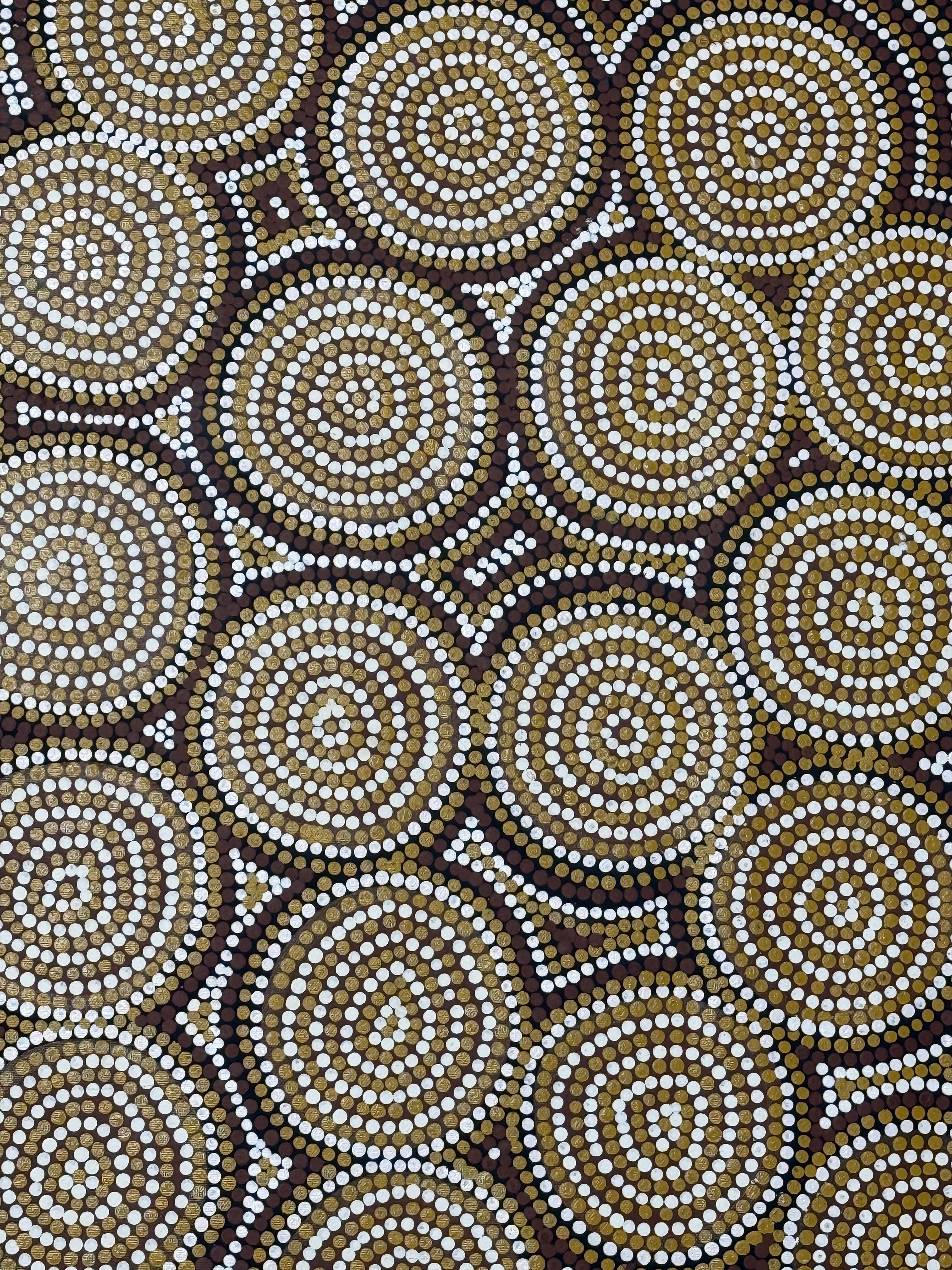 4 Generations by Margaret Cox, acrylic on canvas by Gooniyandi Artists, available at Straddievarious Brisbane art gallery