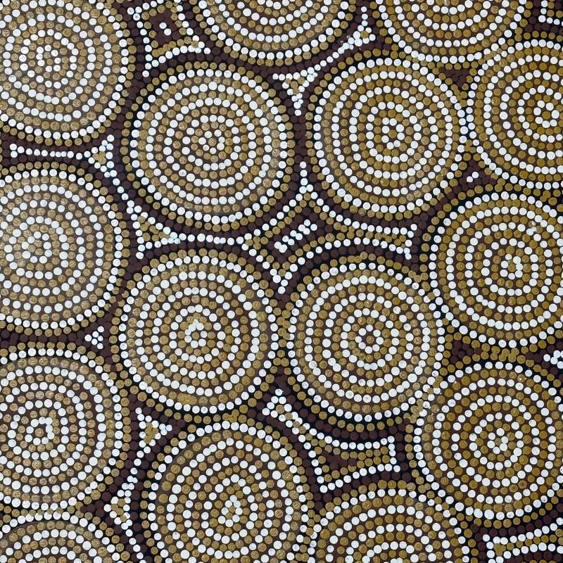 4 Generations by Margaret Cox, acrylic on canvas by Gooniyandi Artists, available at Straddievarious Brisbane art gallery