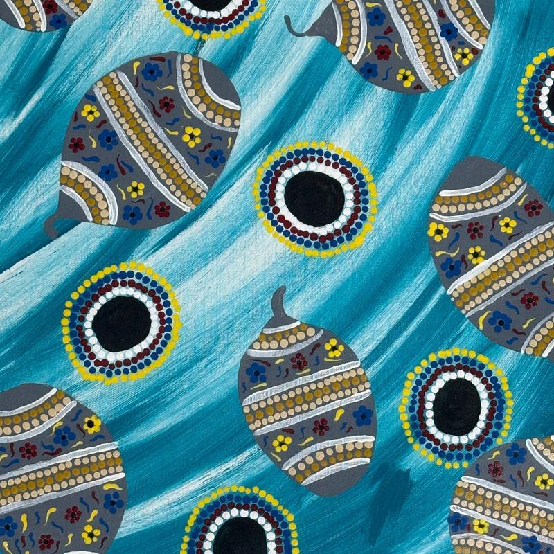 Boabs by Tracee Cox by Gooniyandi Artists, available at Straddievarious Brisbane art gallery