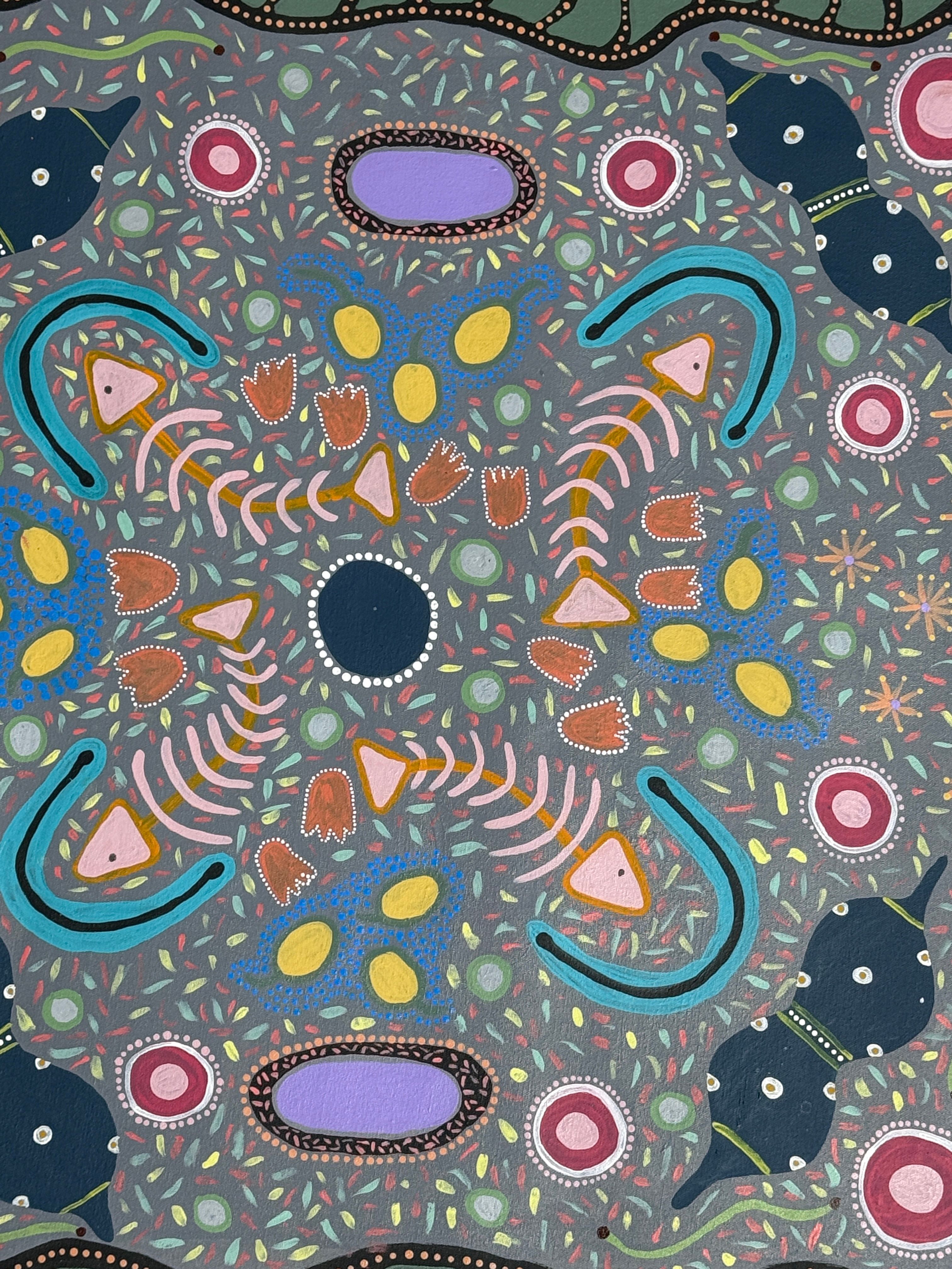 Untitled by Halimah Cox by Gooniyandi Artists, available at Straddievarious Brisbane art gallery