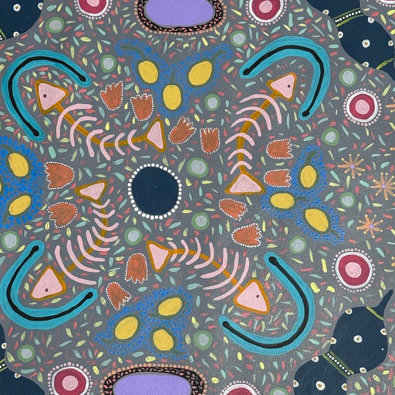 Untitled by Halimah Cox by Gooniyandi Artists, available at Straddievarious Brisbane art gallery