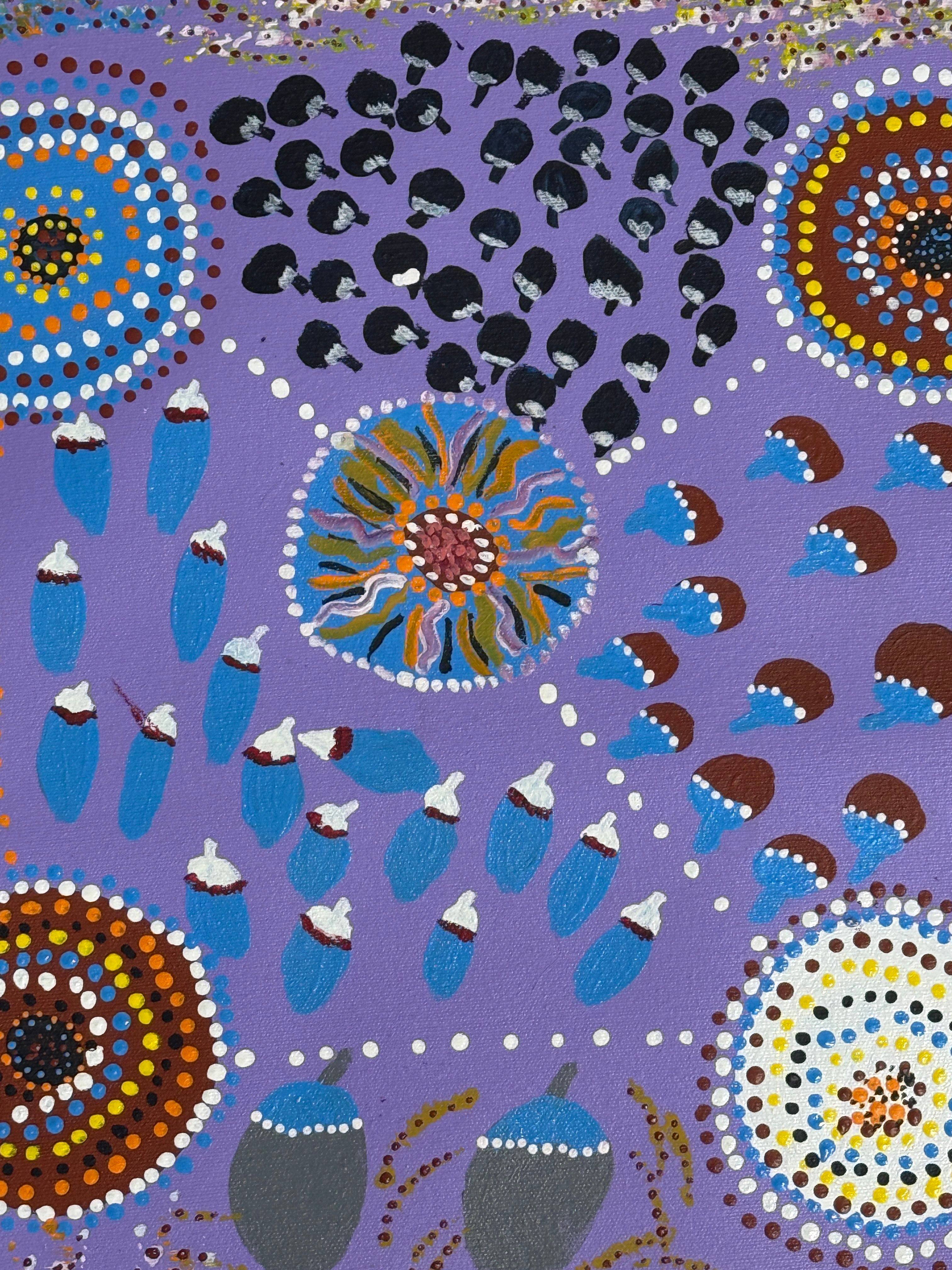 Bush Seeds and Bush Tucker by Barbara Cox by Gooniyandi Artists, available at Straddievarious Brisbane art gallery