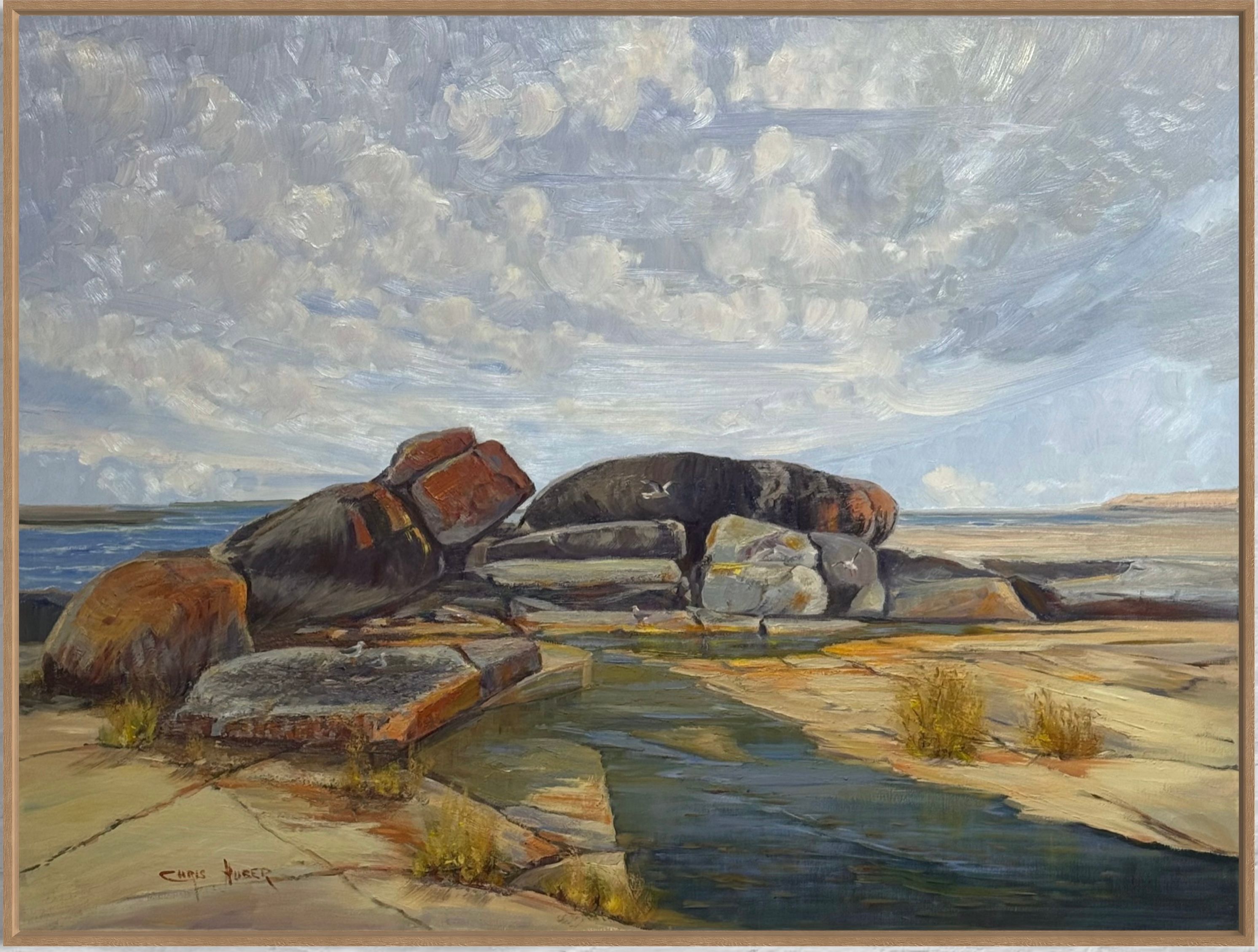 Balancing Boulders by Chris Huber Fine Art, available at Straddievarious Brisbane art gallery
