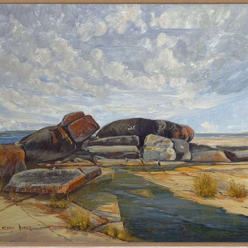 Balancing Boulders by Chris Huber Fine Art, available at Straddievarious Brisbane art gallery