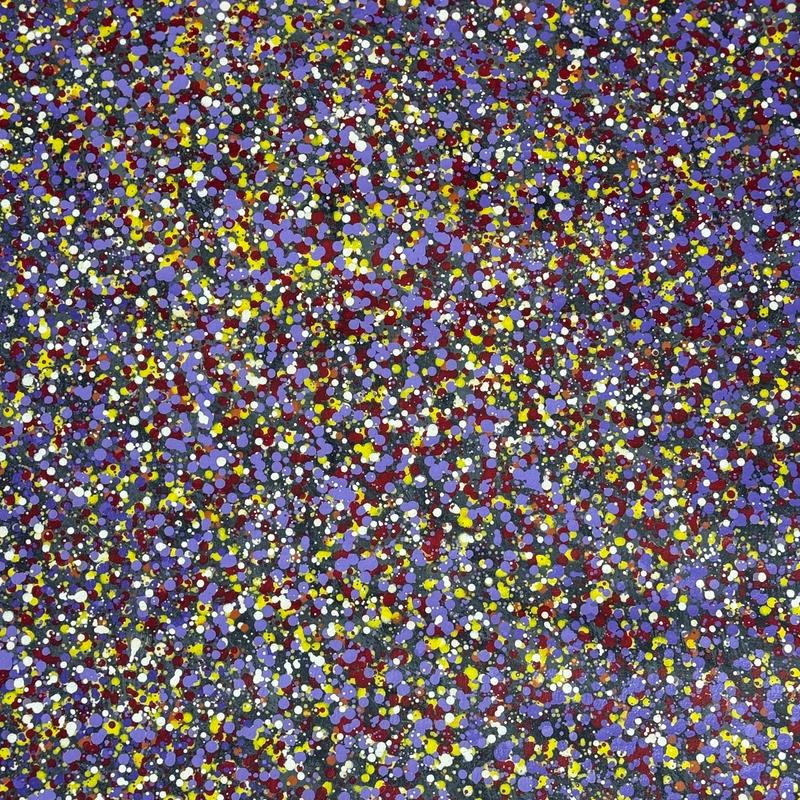 Kimberley Bloom by Charlie Gilligan, acrylic on canvas by Gooniyandi Artists, available at Straddievarious Brisbane art gallery