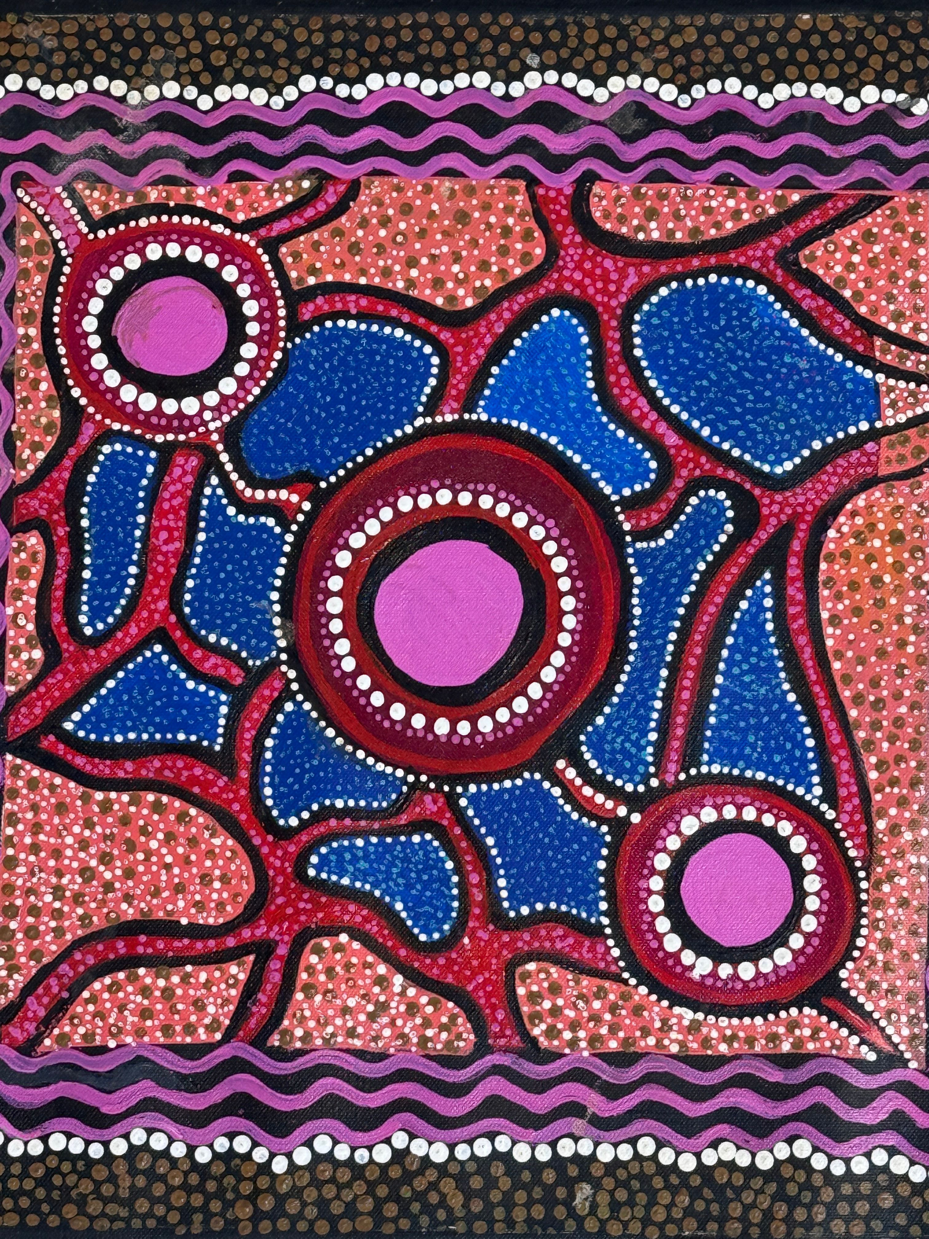 Family Tree by Marion Cox by Gooniyandi Artists, available at Straddievarious Brisbane art gallery
