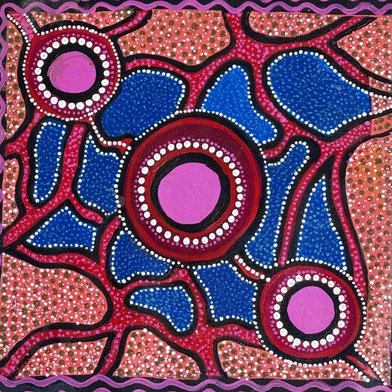 Family Tree by Marion Cox by Gooniyandi Artists, available at Straddievarious Brisbane art gallery