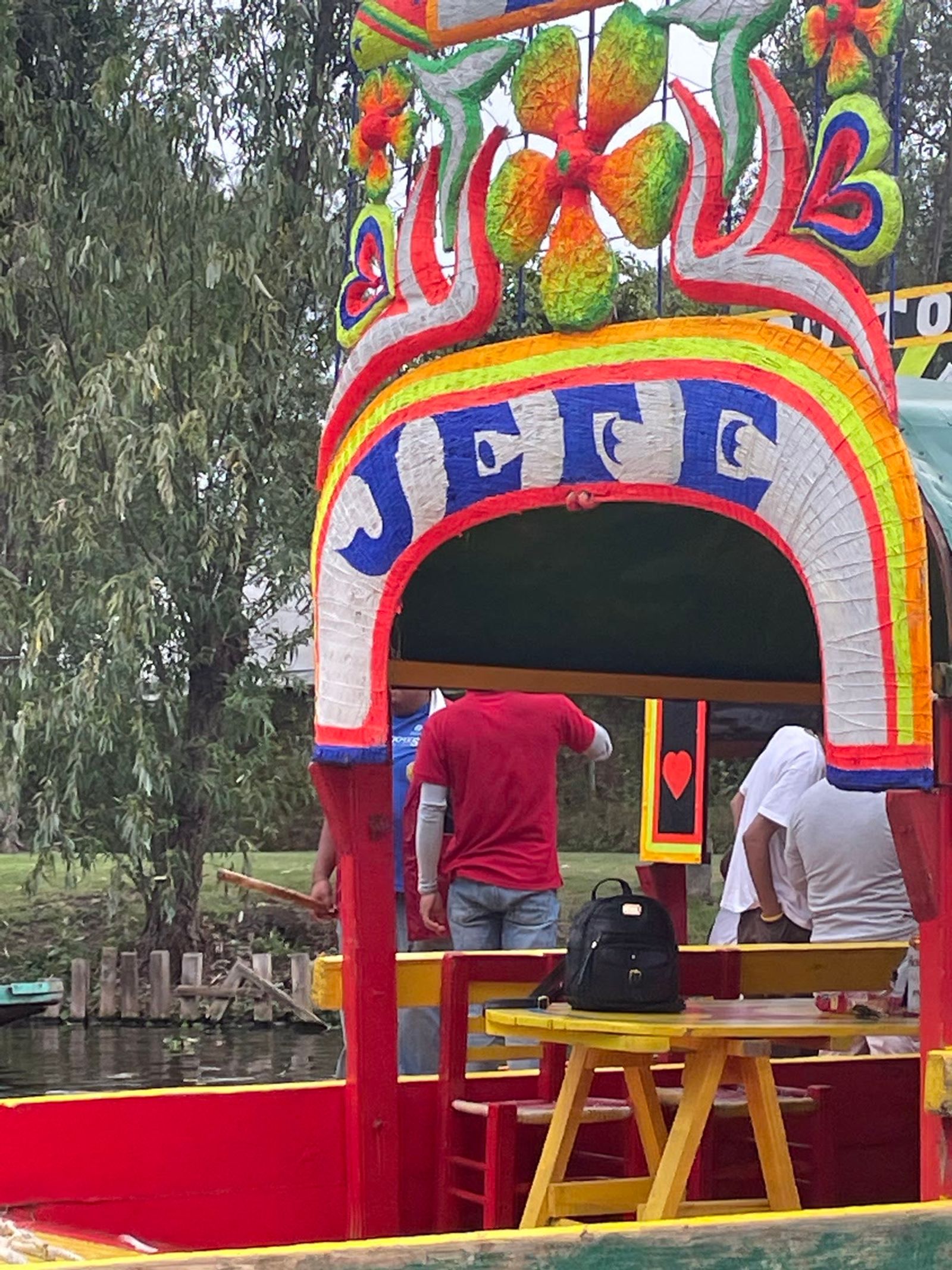Trajinera boat painted JEFE