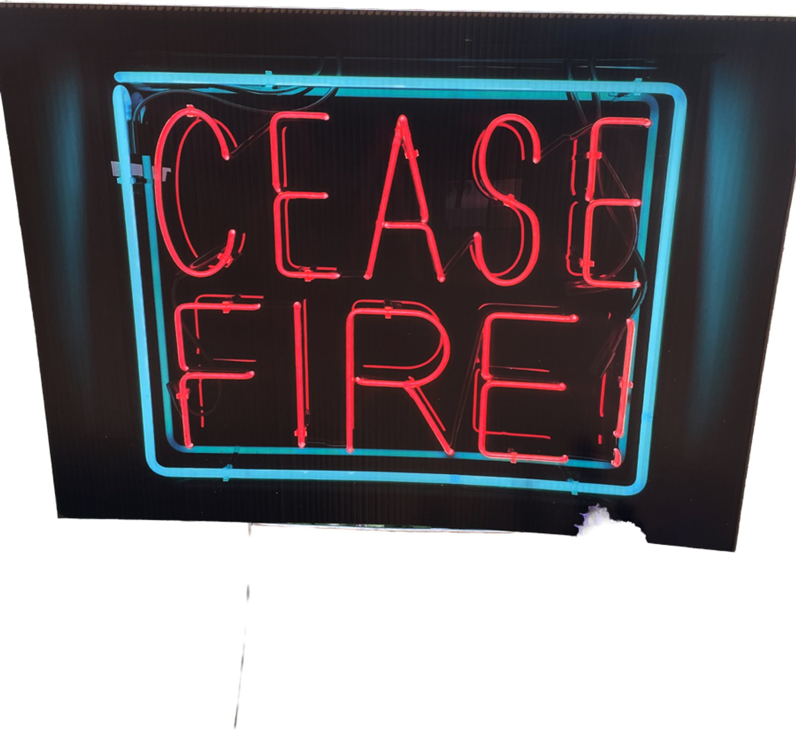 Ceasefire neon sign