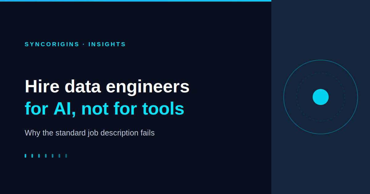data engineer hiring, AI data readiness, data engineer job description, signal reconstruction, data contracts