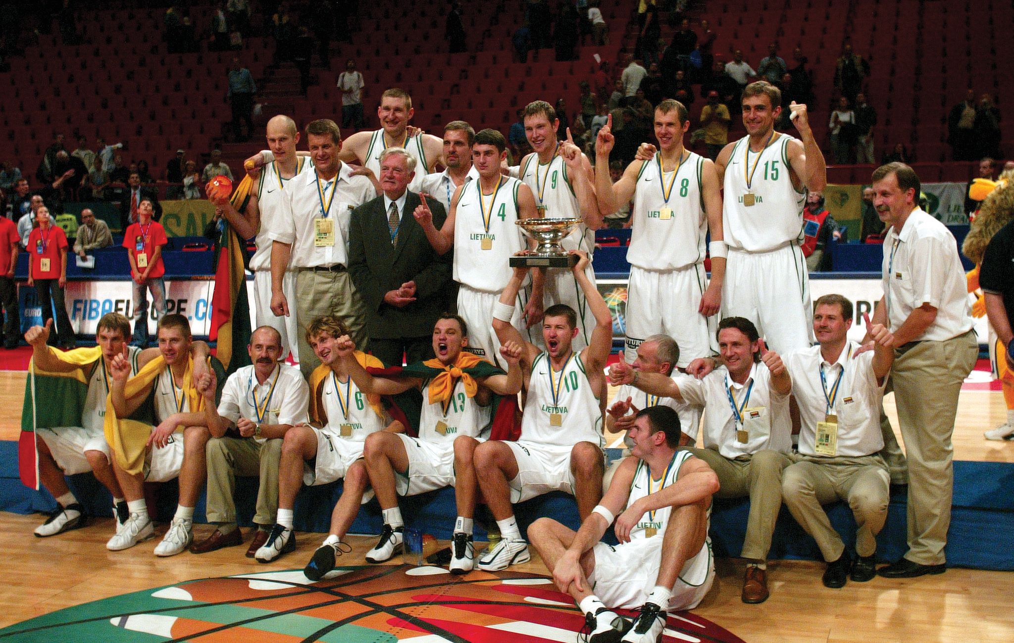 Lithuania winning the EuroBasket in 2003